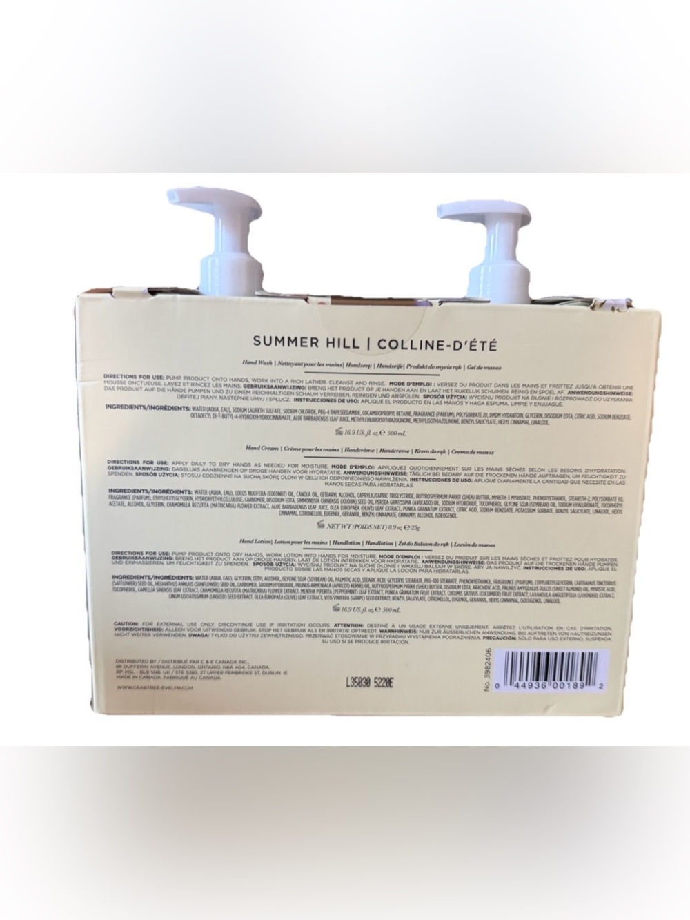 NEW Crabtree & Evelyn Summer Hill Birthday Gift Set- Hand Wash, Creme, Lotion - Picture 2 of 2